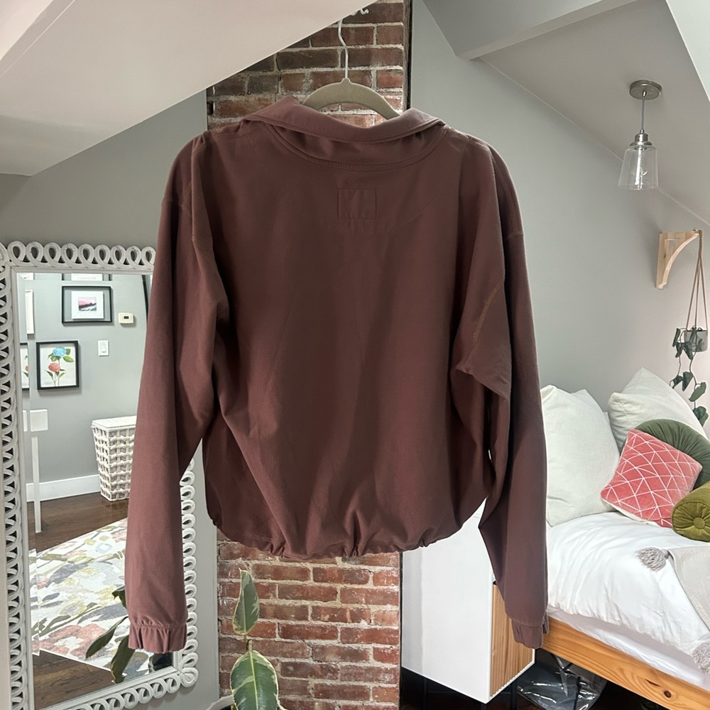 Free People Brown Quarter-Zip Pullover - Picture 4 of 4
